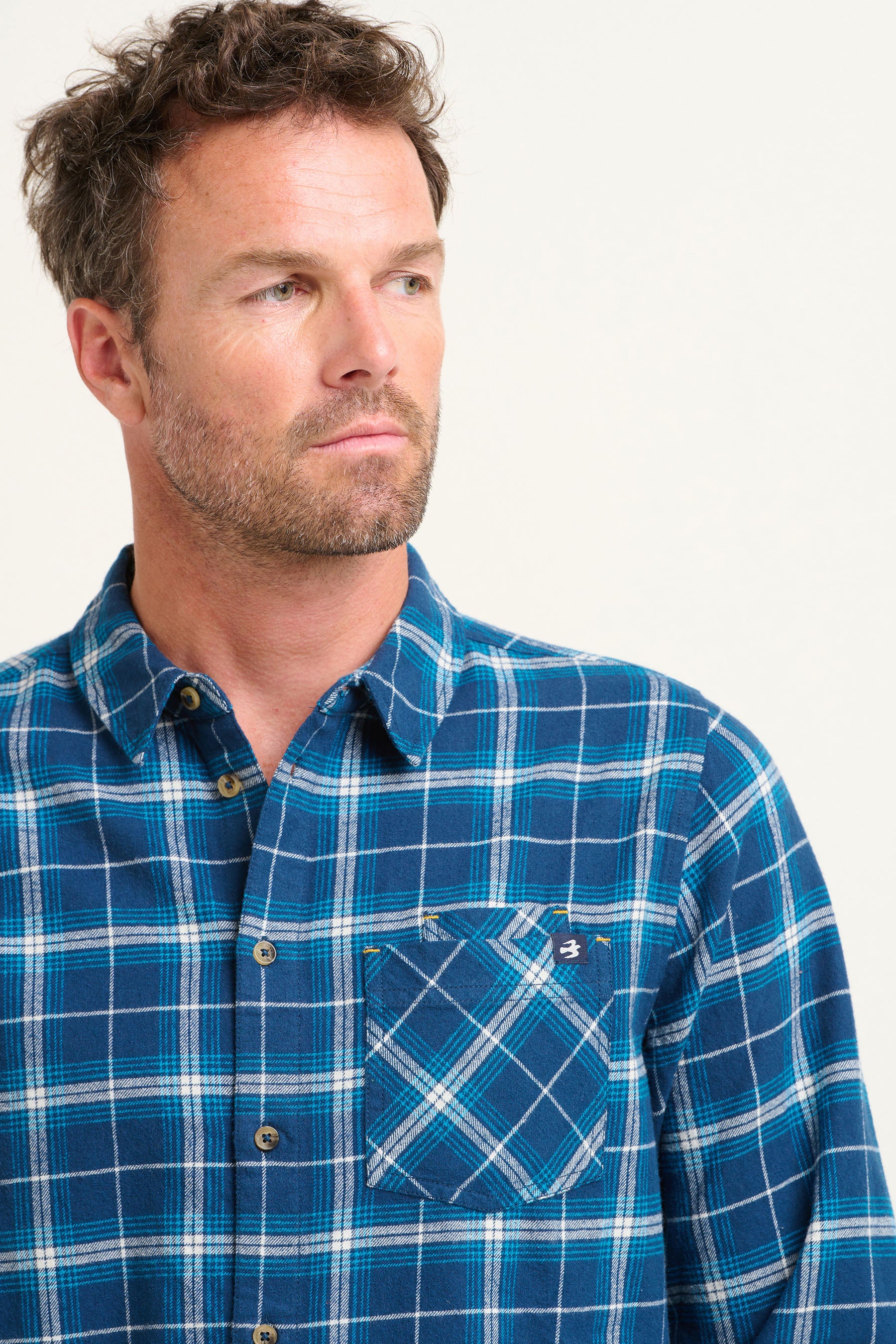 Navy Check Shirt