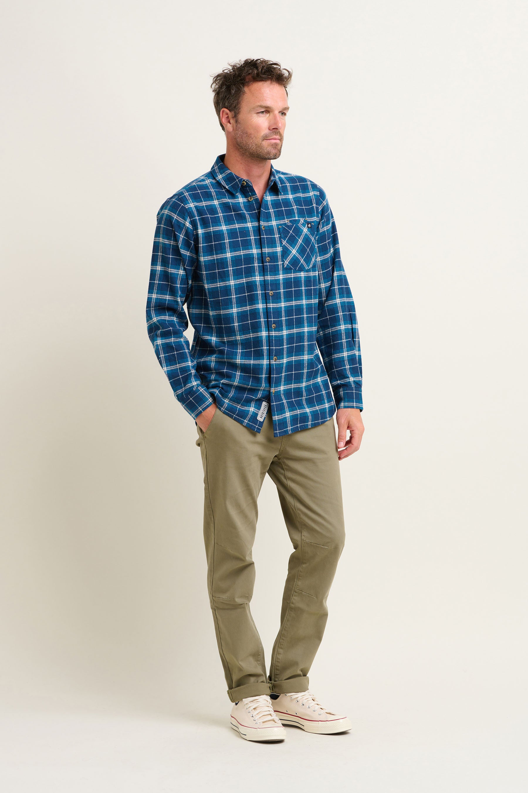 Navy Check Shirt