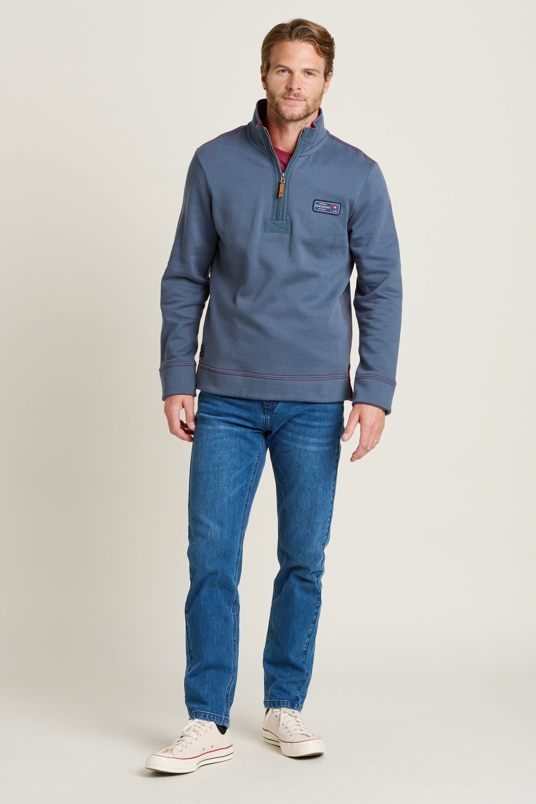 Blue Quarter Zip Sweatshirtshirt