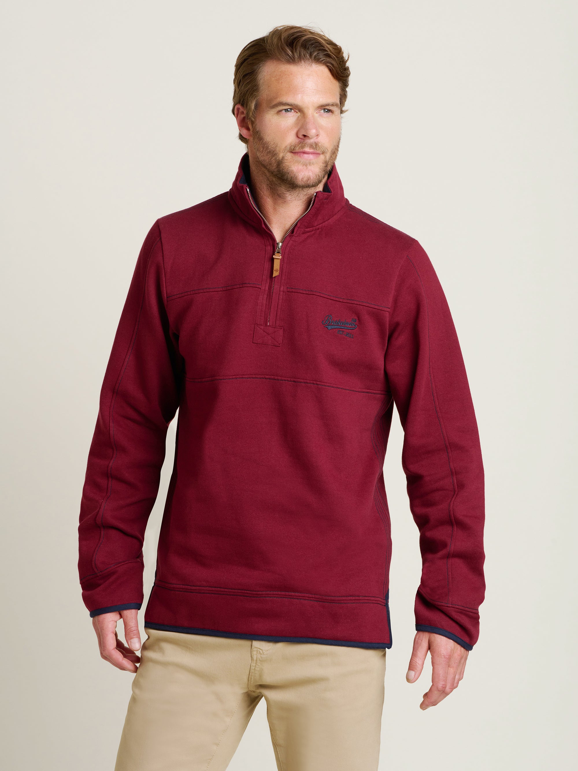 Burgundy Quarter Zip Sweatshirtshirt