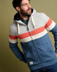 Colour Block Zip Thru Hoodie