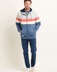 Colour Block Zip Thru Hoodie