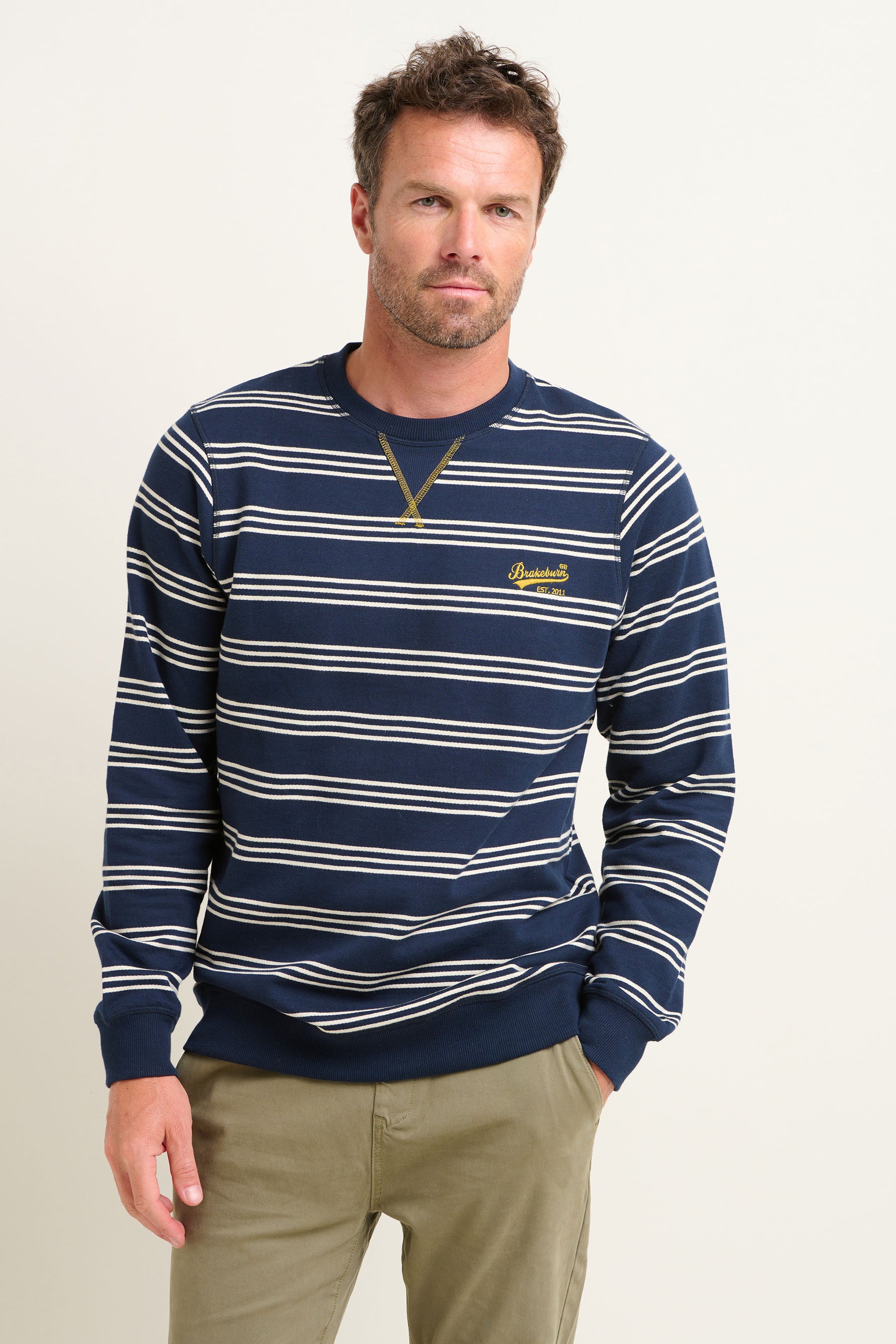 Stripe Crew Neck Sweatshirt