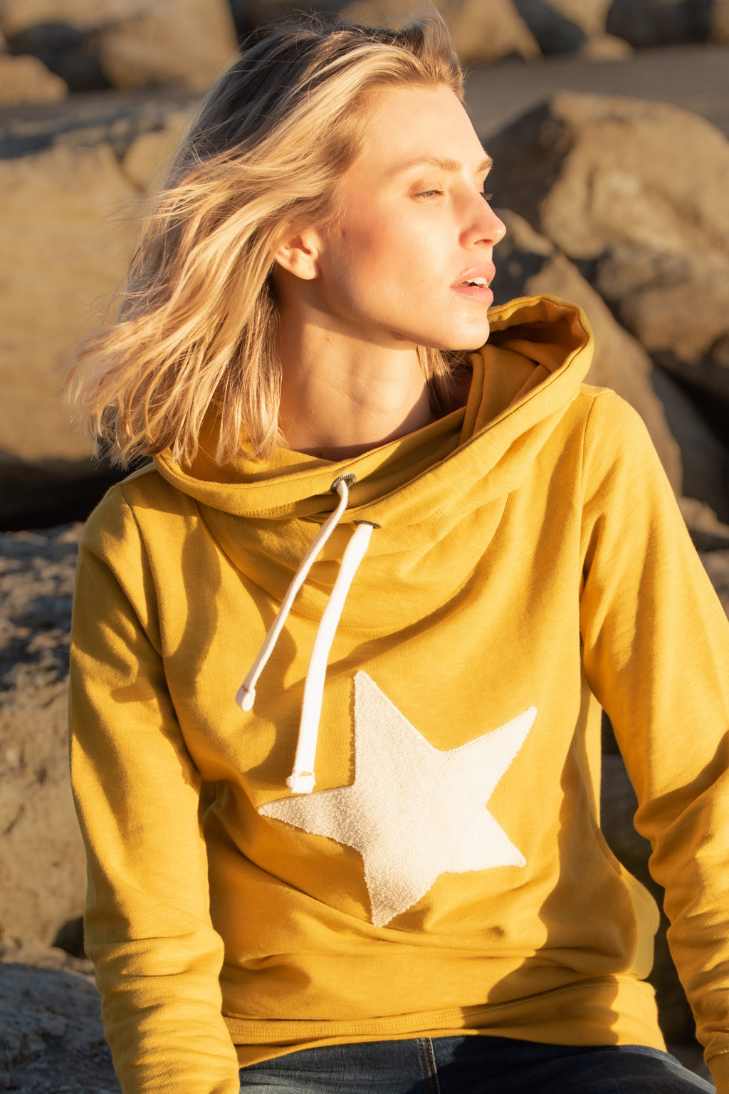 Light yellow clearance hoodie women's