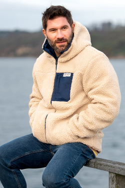 Men's Navy Reversible Fleece Jacket