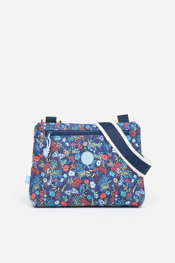 Blue Crossbody Bag by Brakeburn Ladies Navy Floral Folding Shoulder bag  Oilcloth Handbag