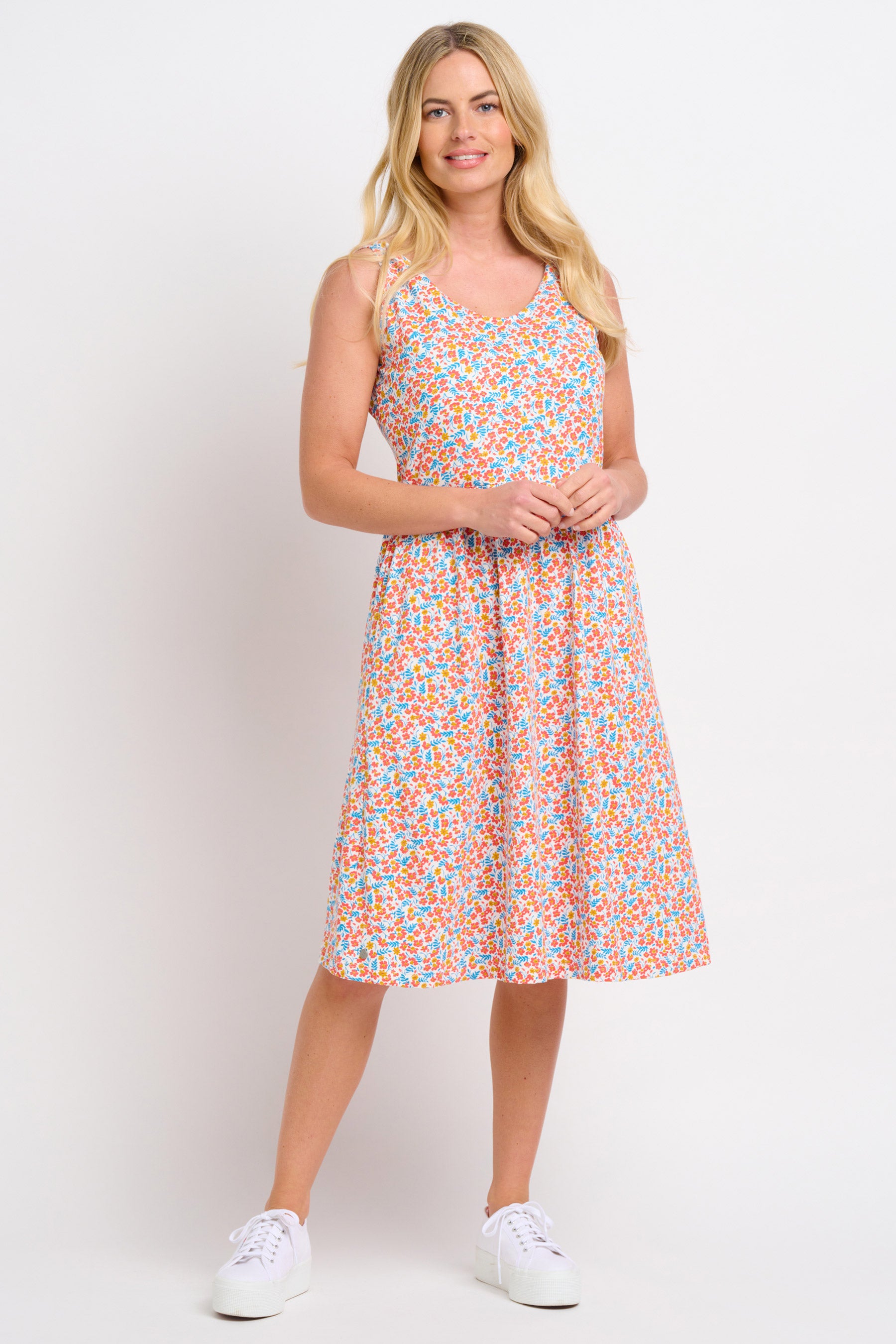 Whimsical Floral Sleeveless Dress | Brakeburn