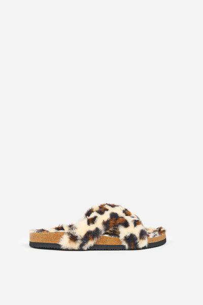 Fluffy Leopard Slippers | Brakeburn