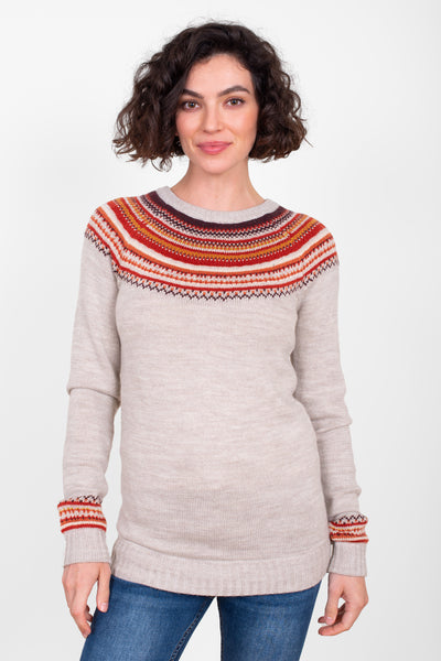 Cream Marl Alesund Fairisle Women's Jumper | Brakeburn