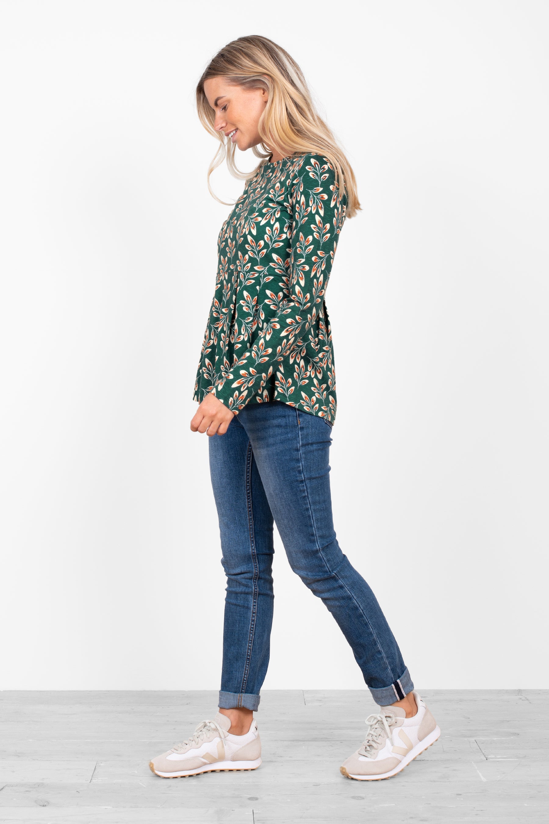 Autumn Breeze Peplum Long Sleeve T-Shirt