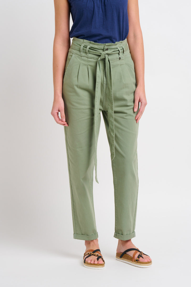 Lime Bella Pleat Front Trouser | WHISTLES |