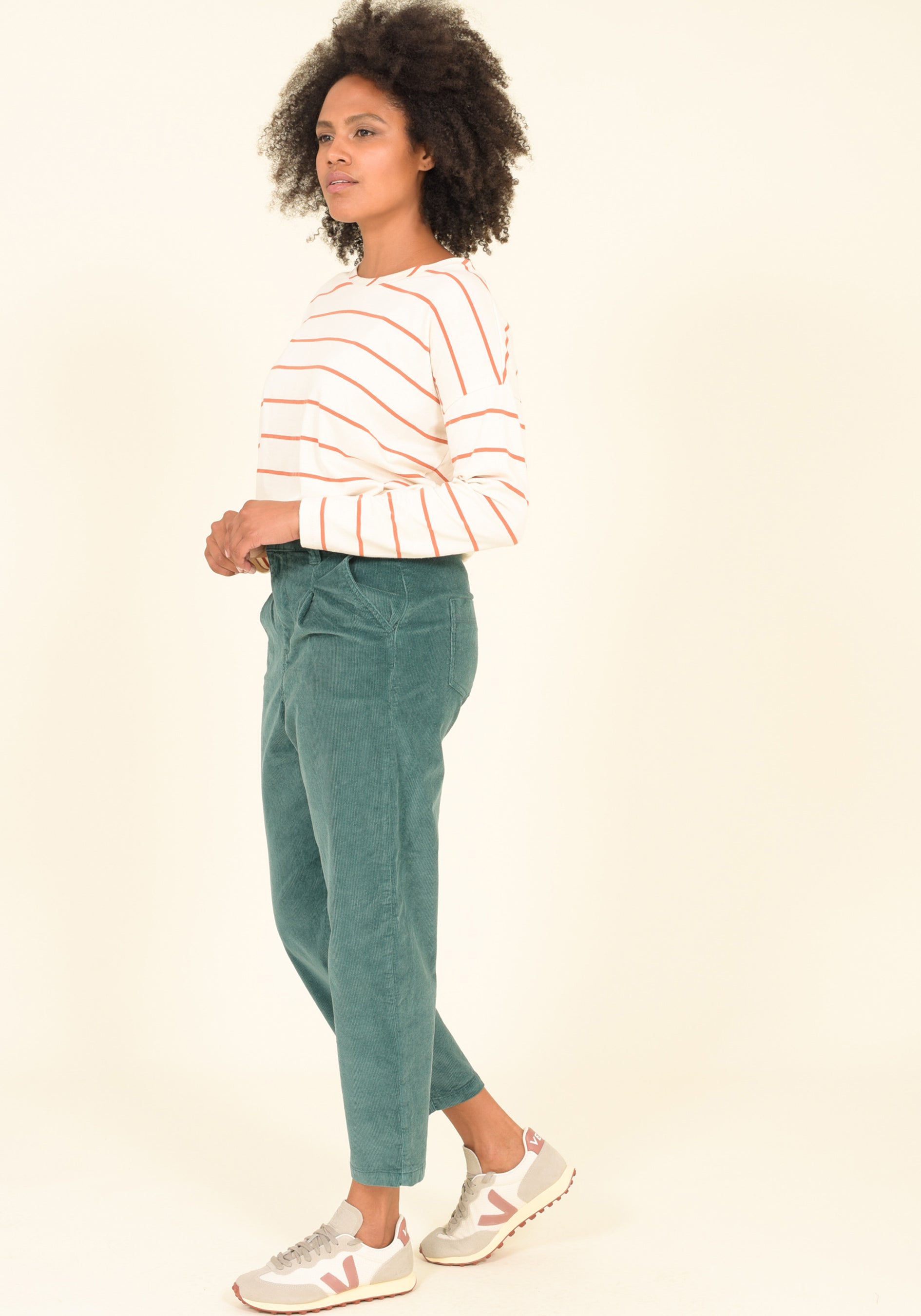 Pleated Cord Trouser