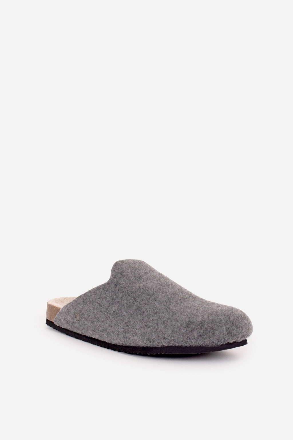 Grey felt online slippers