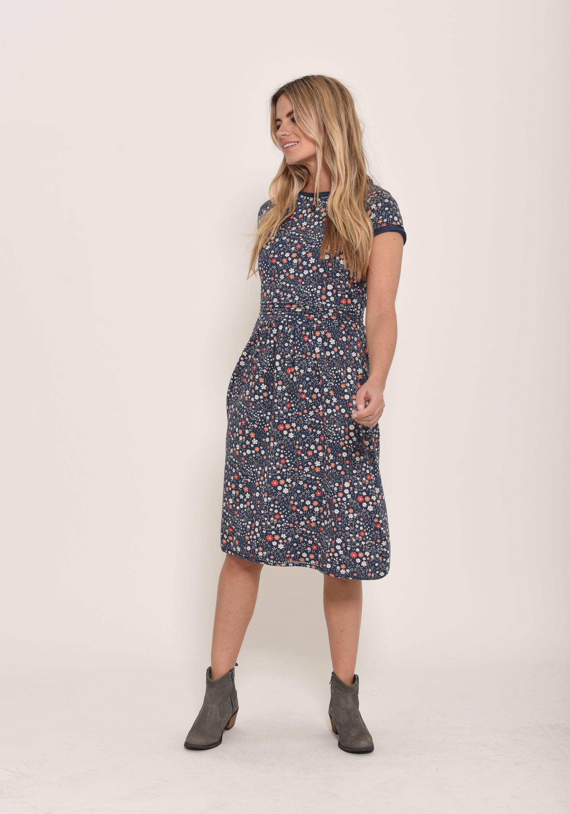 Ditsy Jersey Dress